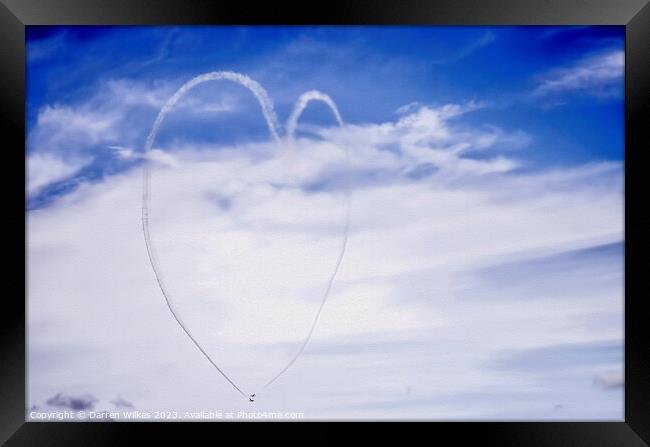 Love in the Sky Framed Print by Darren Wilkes