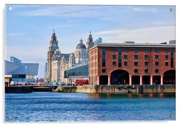 Iconic Liverpool Buildings Acrylic by Jim Allan