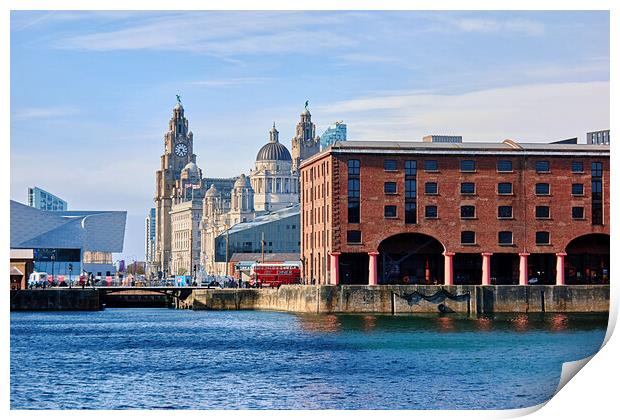 Iconic Liverpool Buildings Print by Jim Allan