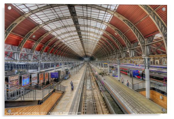 Timeless Elegance of Londons Grand Railway Acrylic by Darren Wilkes
