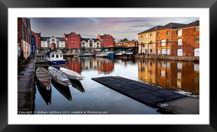 Exeter Quayside Framed Mounted Print by Graham Lathbury
