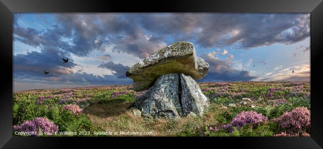 The Picturesque Chun Quoit Neolithic Stone Burial Chamber Framed Print by Paul E Williams