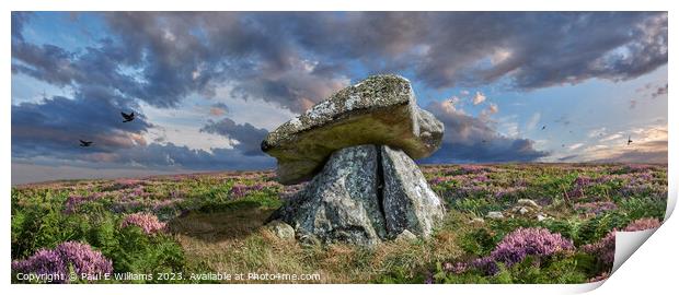 The Picturesque Chun Quoit Neolithic Stone Burial Chamber Print by Paul E Williams