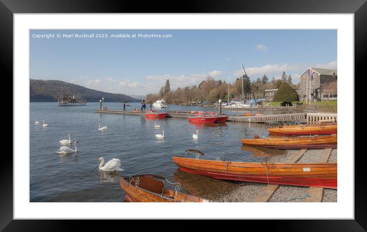 Bowness on Windermere Lake District Pano Framed Mounted Print by Pearl Bucknall