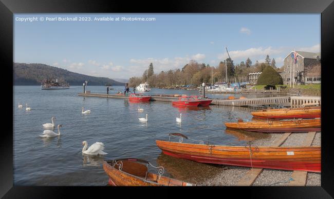 Bowness on Windermere Lake District Pano Framed Print by Pearl Bucknall