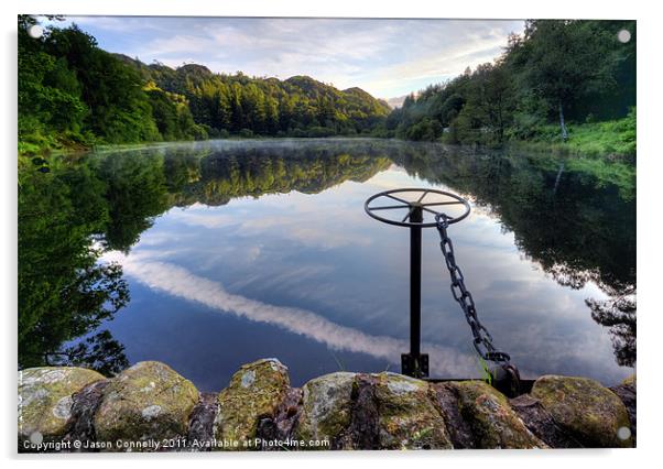 Yew Tree tarn... Acrylic by Jason Connolly