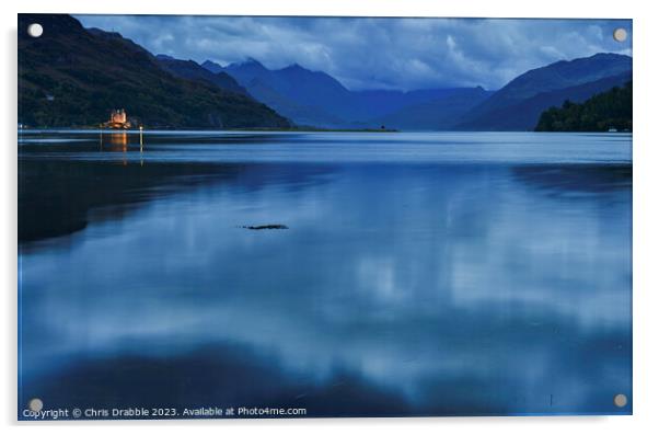 Loch Alsh Dusk Acrylic by Chris Drabble