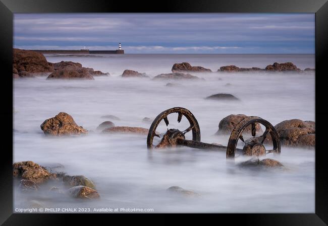 Rusty Relics on Seaham Beach 882 Framed Print by PHILIP CHALK