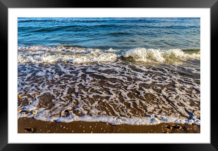Beautiful view on sandy beaches at the baltic sea on a sunny day Framed Mounted Print by Michael Piepgras