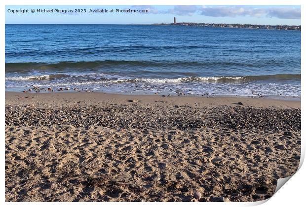 Beautiful view on sandy beaches at the baltic sea on a sunny day Print by Michael Piepgras