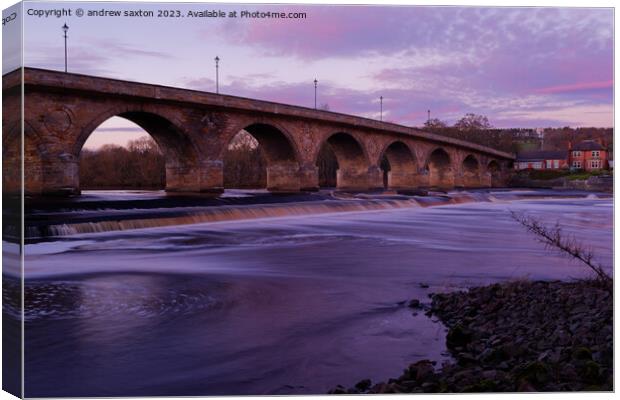 BY THE RIVER Canvas Print by andrew saxton
