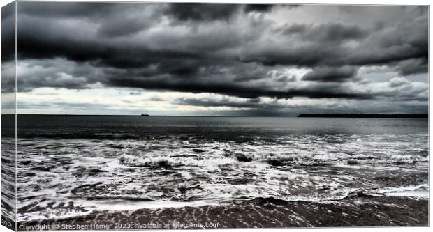 Tempestuous Skies Over Tor Bay Canvas Print by Stephen Hamer