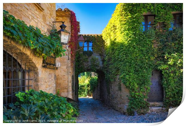 The charming streets of Peratalla - C1610 7638 ORT Print by Jordi Carrio