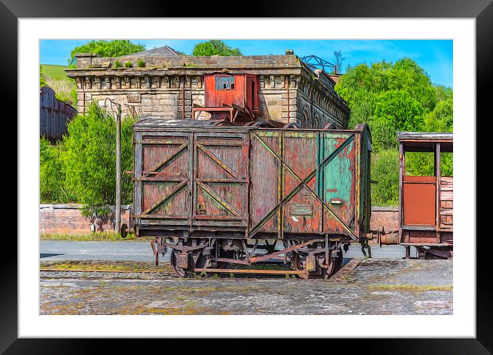 Old Train Carriage Framed Mounted Print by Valerie Paterson