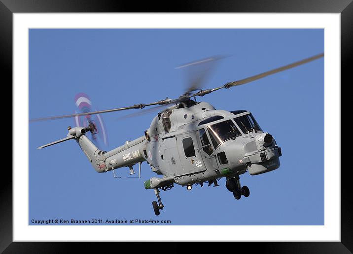 Royal Navy Lynx Framed Mounted Print by Oxon Images