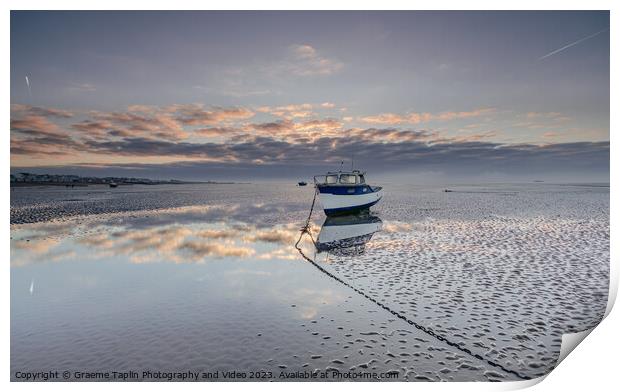Thorpe Bay moored boat at sunrise  Print by Graeme Taplin Landscape Photography