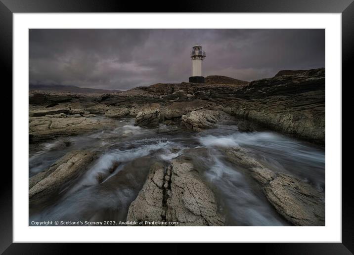 Rhue Light house, Northwest highlands, Scotland. Framed Mounted Print by Scotland's Scenery