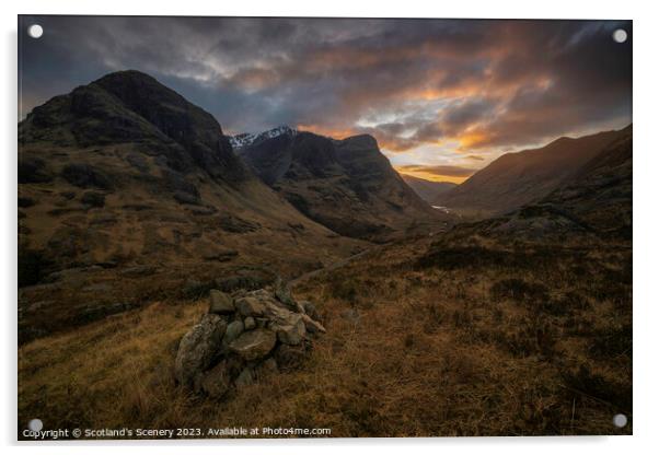 Glencoe, Scotland. Acrylic by Scotland's Scenery