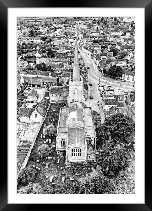 St Lawrence Church Lechlade Framed Mounted Print by Apollo Aerial Photography