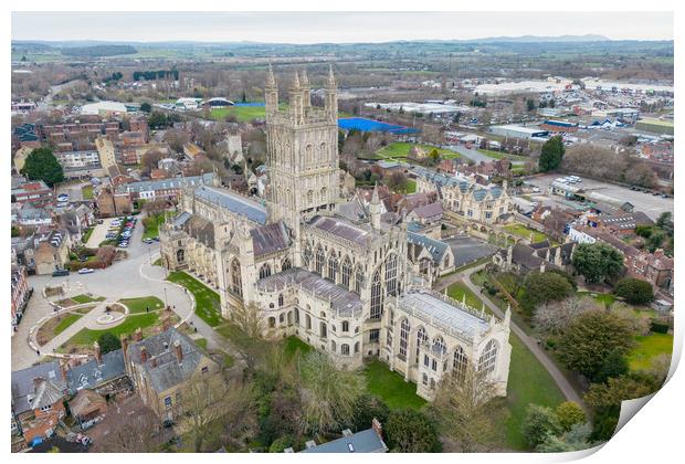 Gloucester Cathedral Print by Apollo Aerial Photography