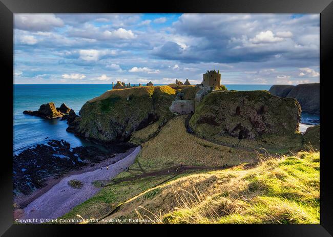 The Mighty Ruins of Dunnottar Castle Framed Print by Janet Carmichael