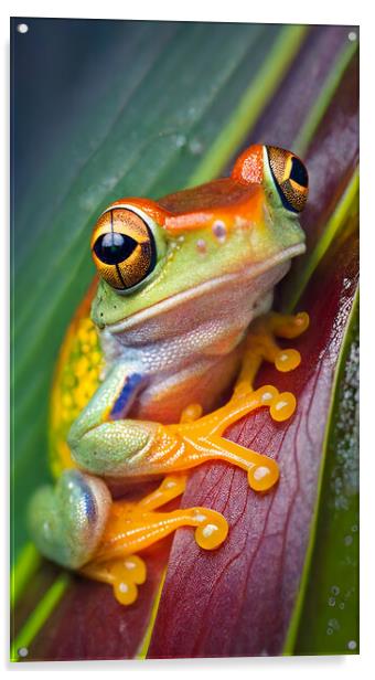 Tree Frog Acrylic by Bahadir Yeniceri