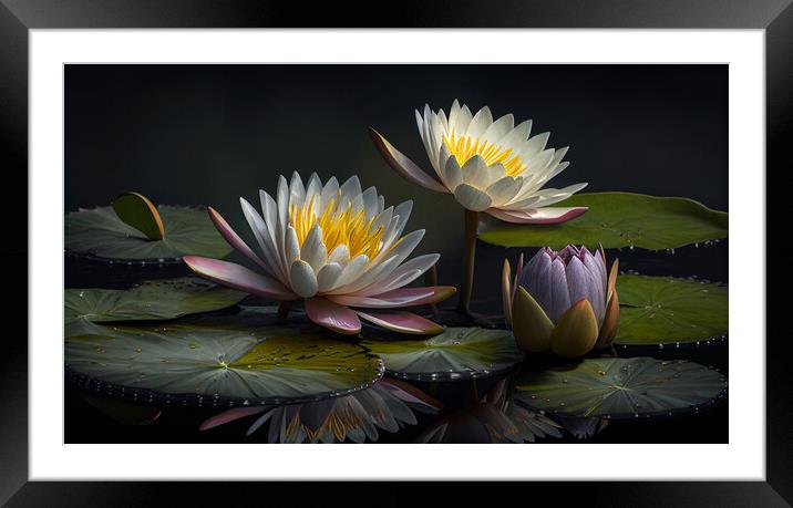 Water Lilly Framed Mounted Print by Bahadir Yeniceri