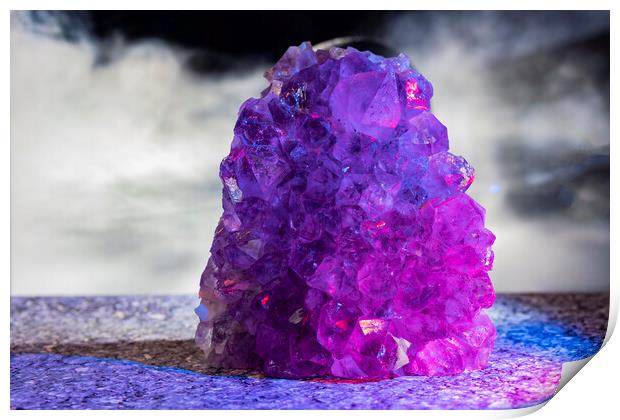 Purple Crystals Print by Glen Allen
