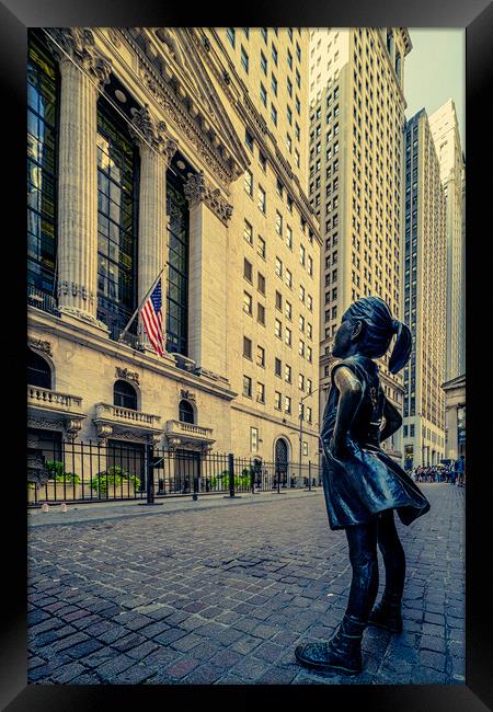 Fearless Girl Framed Print by Chris Lord