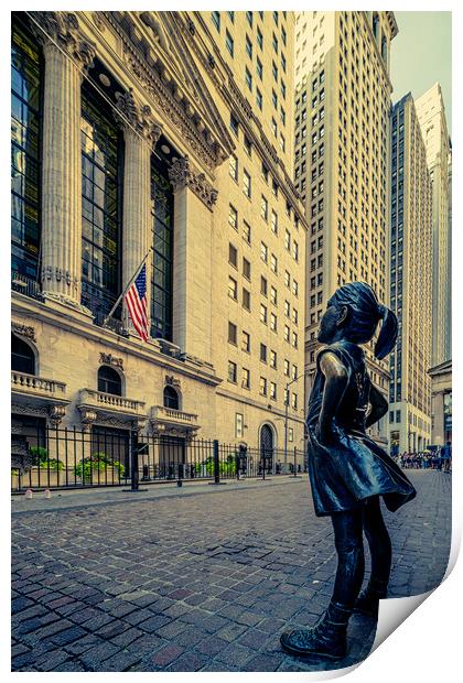 Fearless Girl Print by Chris Lord