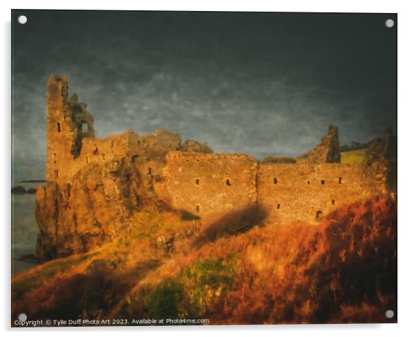 Dunure Castle Acrylic by Tylie Duff Photo Art