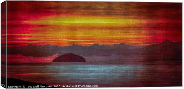 Ailsa Craig Sunset II Canvas Print by Tylie Duff Photo Art