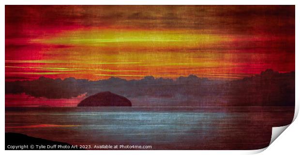 Ailsa Craig Sunset II Print by Tylie Duff Photo Art