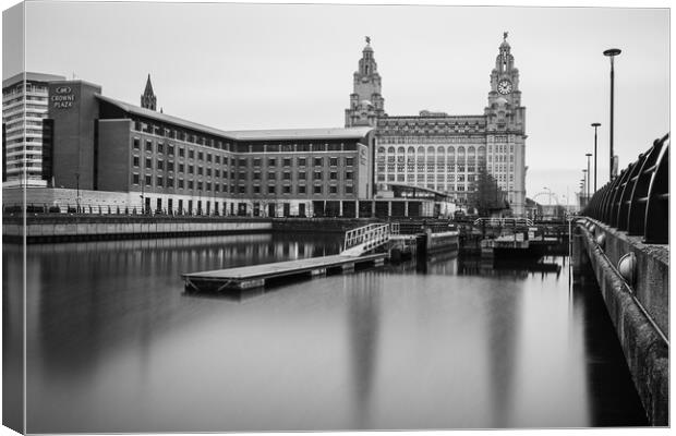 Canal Lock on the Liverpool waterfront Canvas Print by Jason Wells