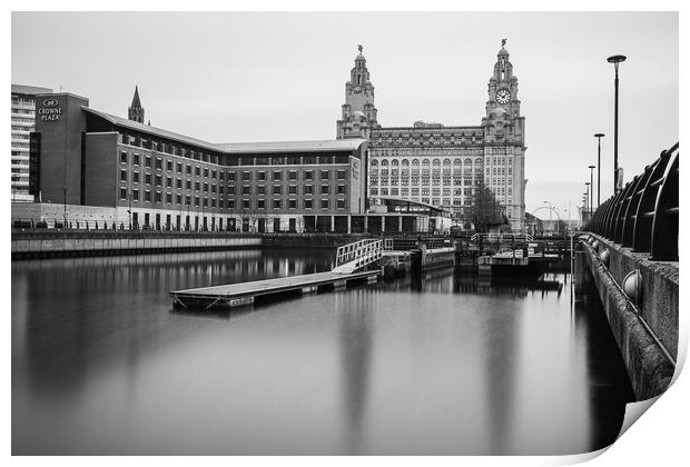 Canal Lock on the Liverpool waterfront Print by Jason Wells