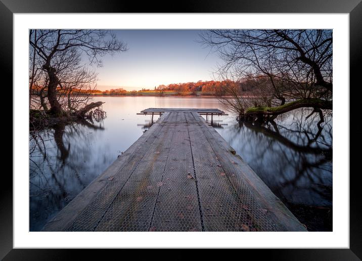Nostell Top Lake near Wakefield Framed Mounted Print by Tim Hill