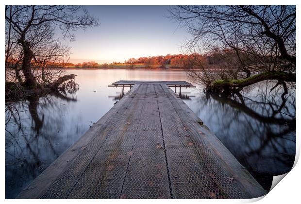 Nostell Top Lake near Wakefield Print by Tim Hill