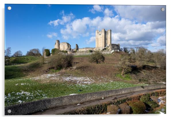 Conisbrough Castle Acrylic by Apollo Aerial Photography