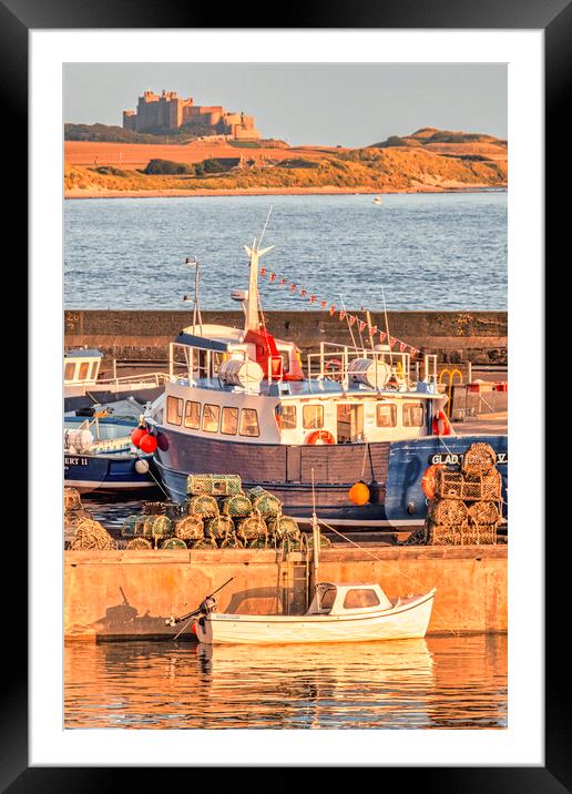 Majestic Bamburgh Castle at Sunrise Framed Mounted Print by Tim Hill