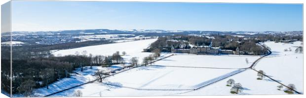 Wentworth Woodhouse In The Snow Canvas Print by Apollo Aerial Photography