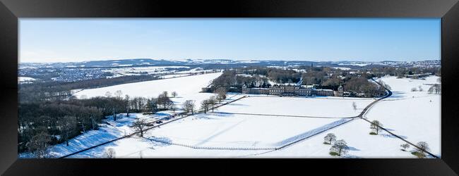 Wentworth Woodhouse In The Snow Framed Print by Apollo Aerial Photography