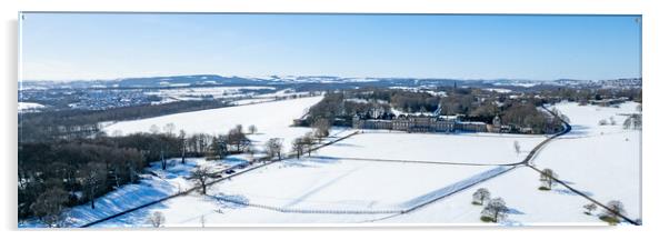 Wentworth Woodhouse In The Snow Acrylic by Apollo Aerial Photography
