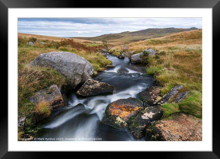 Dartmoor River Framed Mounted Print by Mark Purdue