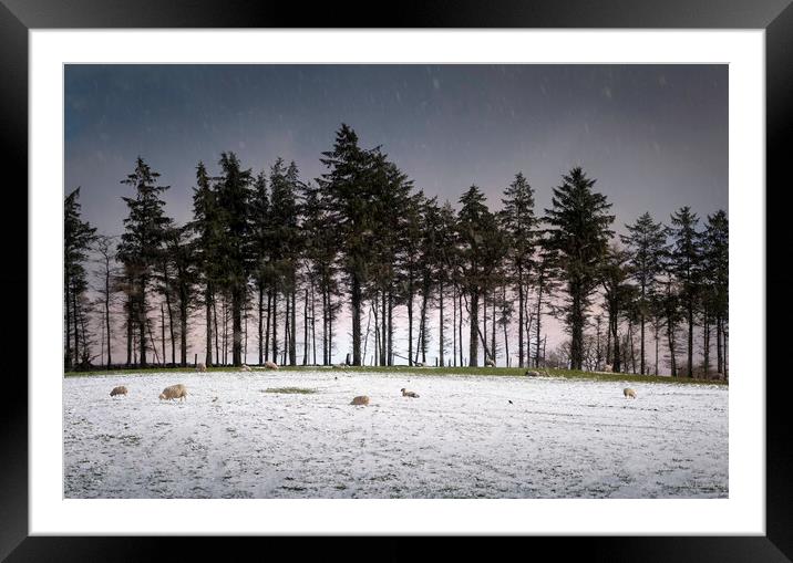 A Winter's day at twilight Framed Mounted Print by Leighton Collins