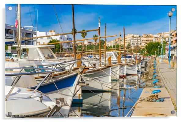 Porto Christo harbor  Acrylic by Alex Winter