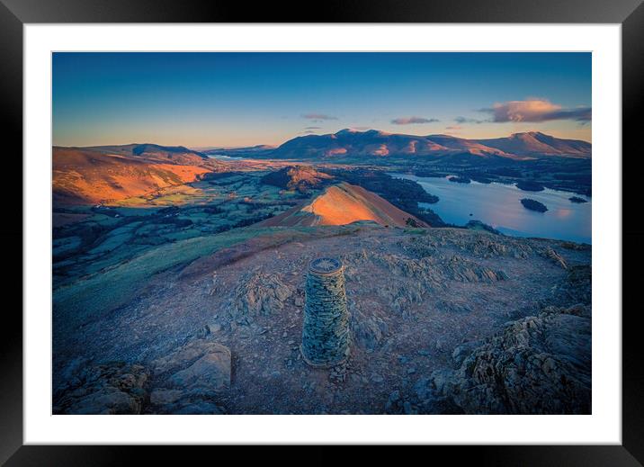 Trig Point Framed Mounted Print by Jonny Gios
