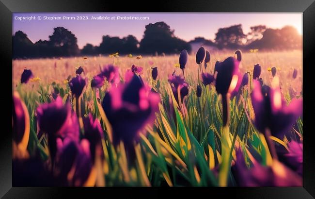 Wild Flower Meadow Framed Print by Stephen Pimm