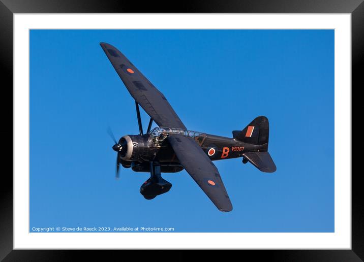 Westland Lysander Framed Mounted Print by Steve de Roeck