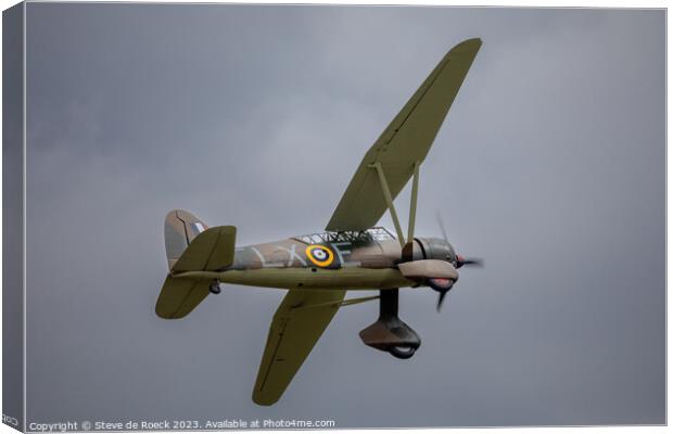 Westland Lysander LX-E Canvas Print by Steve de Roeck