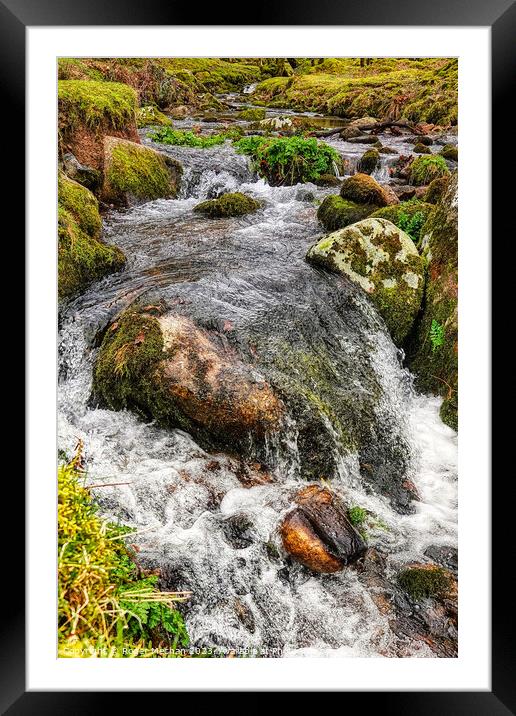 Rushing Waters Framed Mounted Print by Roger Mechan